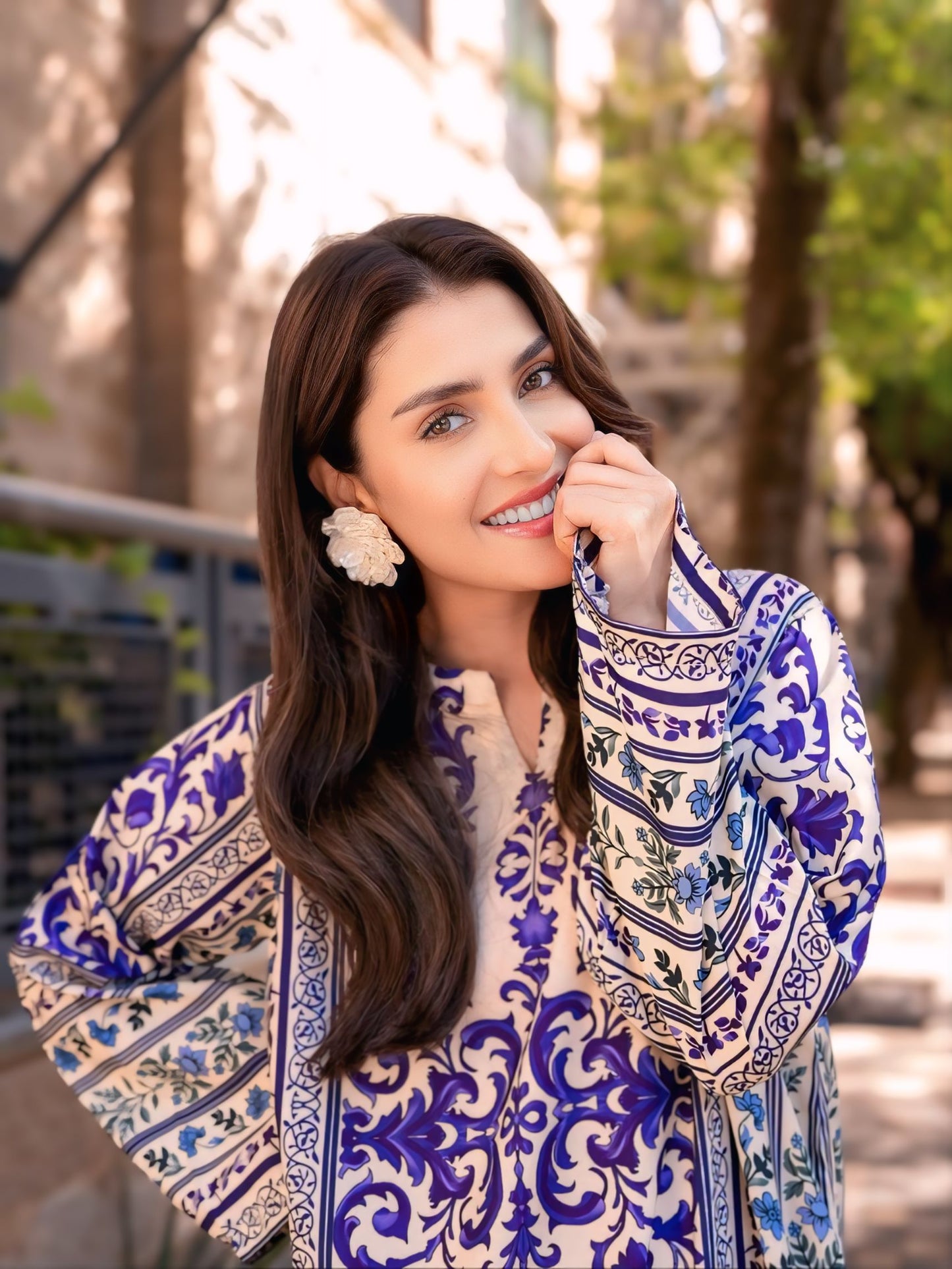 SuperStar - 2PC Winter Printed Kaftaan