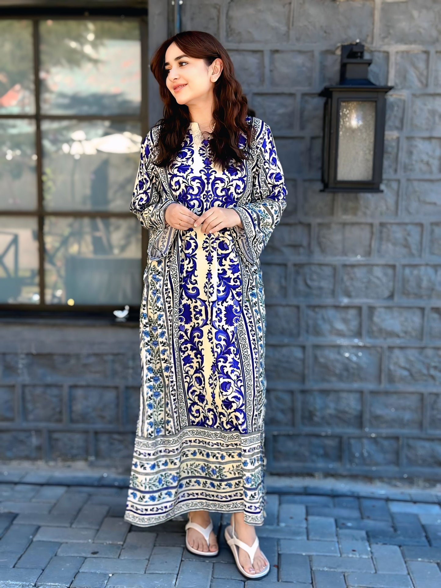 SuperStar - 2PC Winter Printed Kaftaan