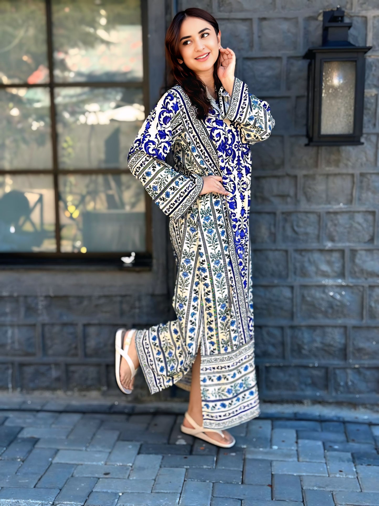 SuperStar - 2PC Winter Printed Kaftaan