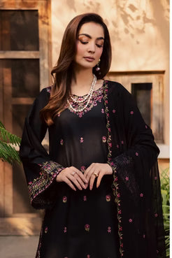 Warsha Black Embroided 3 PCs