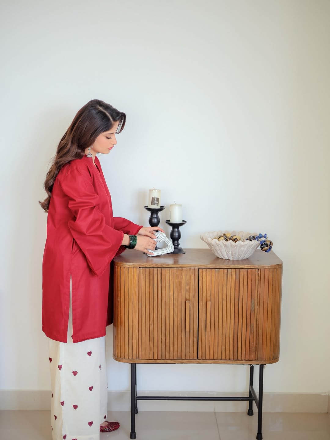 RED HEARTS Stitched 2PC