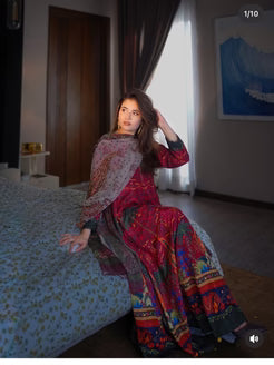 Mirha Digital Printed Maxi 2PCs