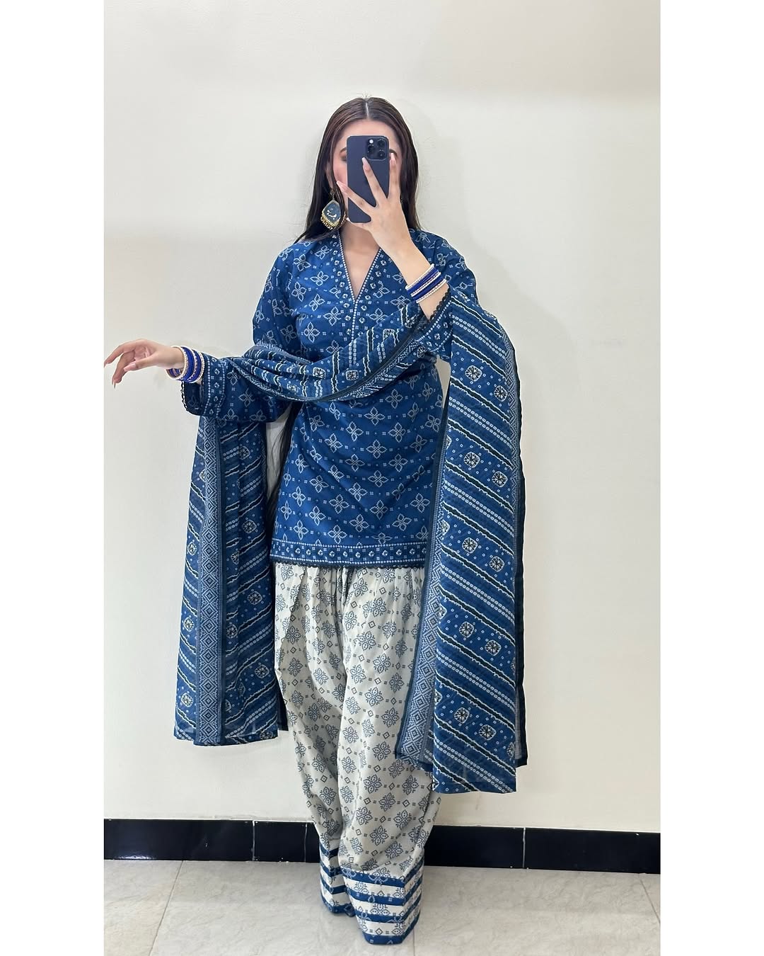 Ajrak Blue