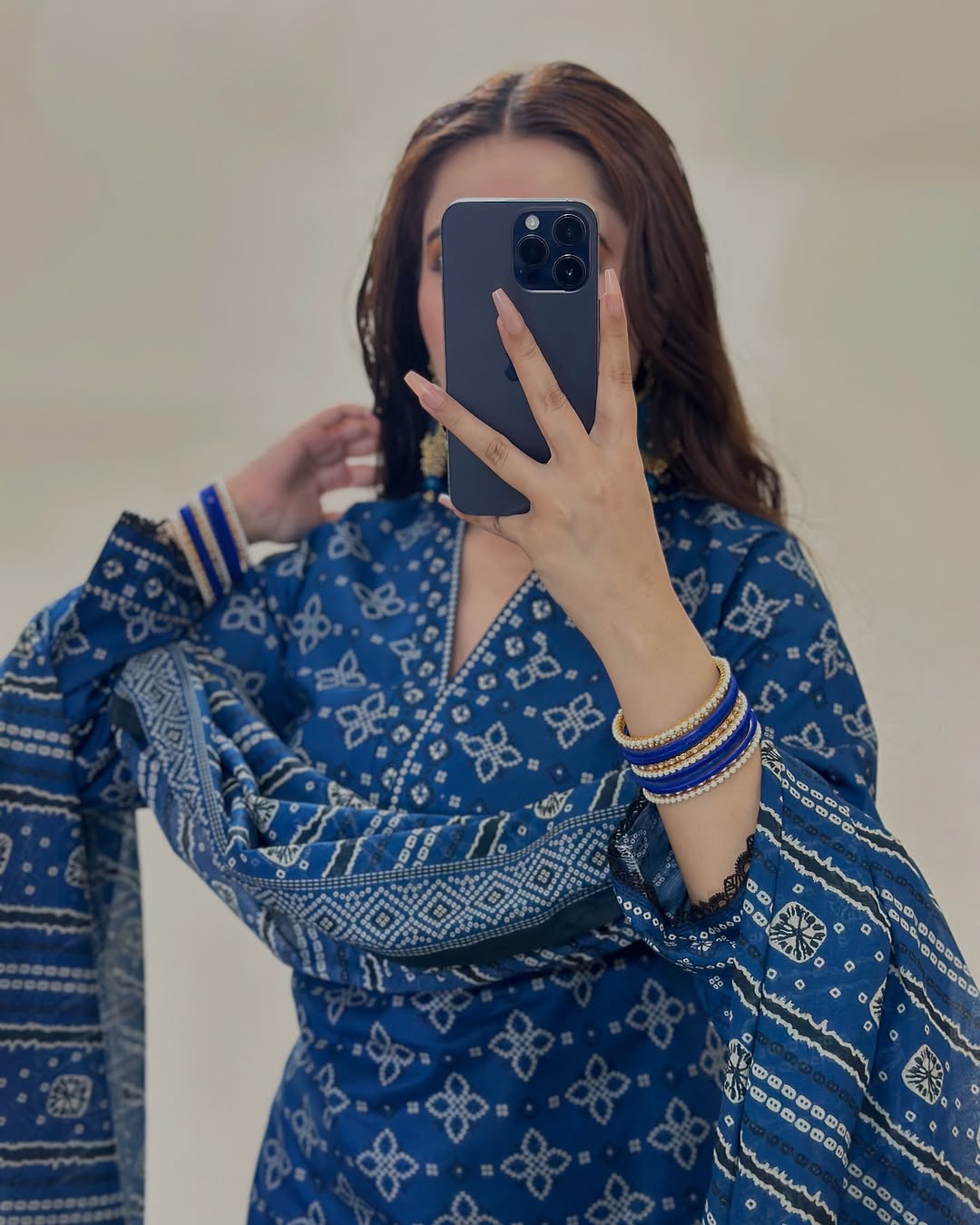 Ajrak Blue