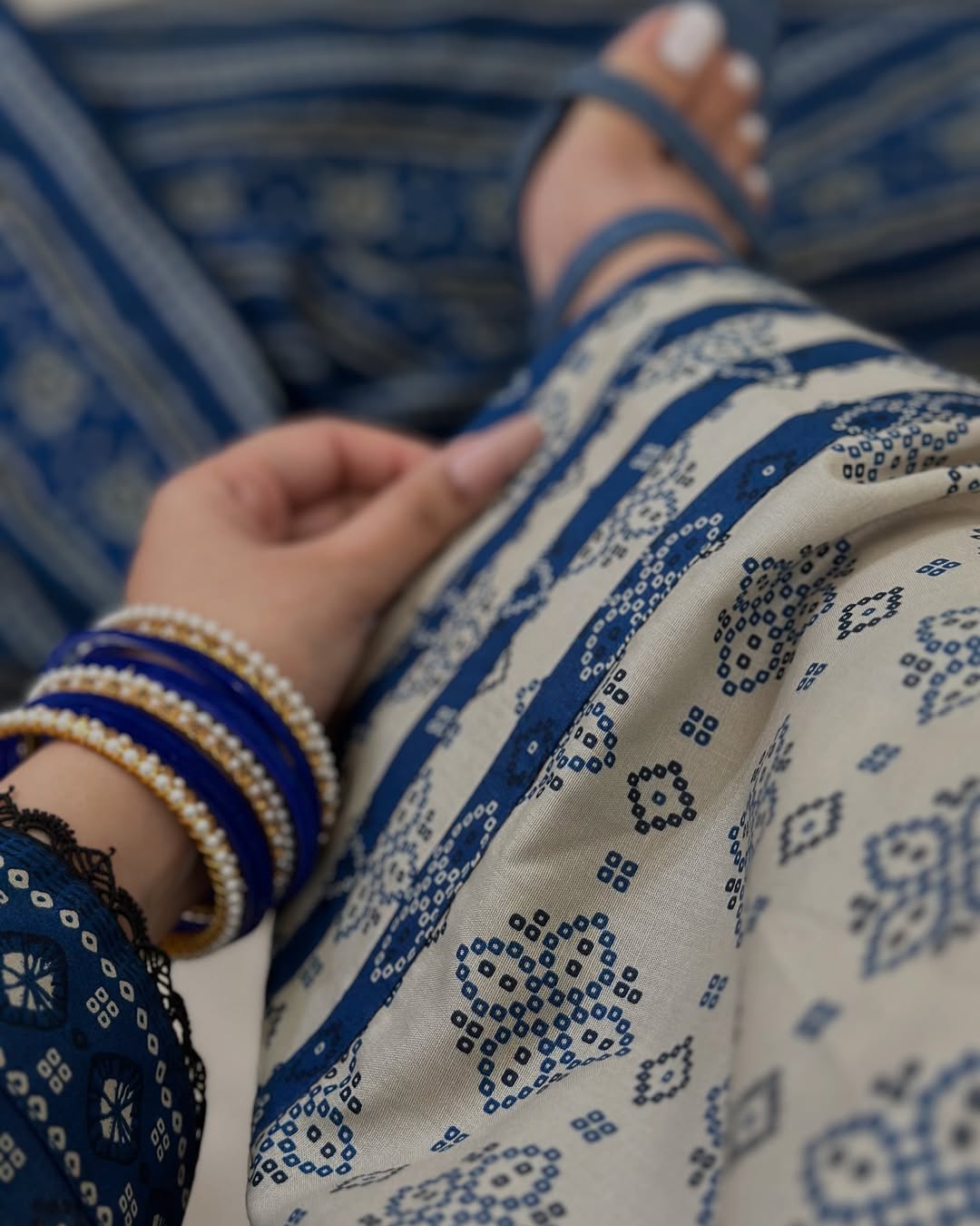 Ajrak Blue