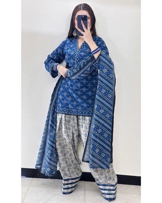 Ajrak Blue