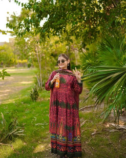 Mirha Digital Printed Maxi 2PCs