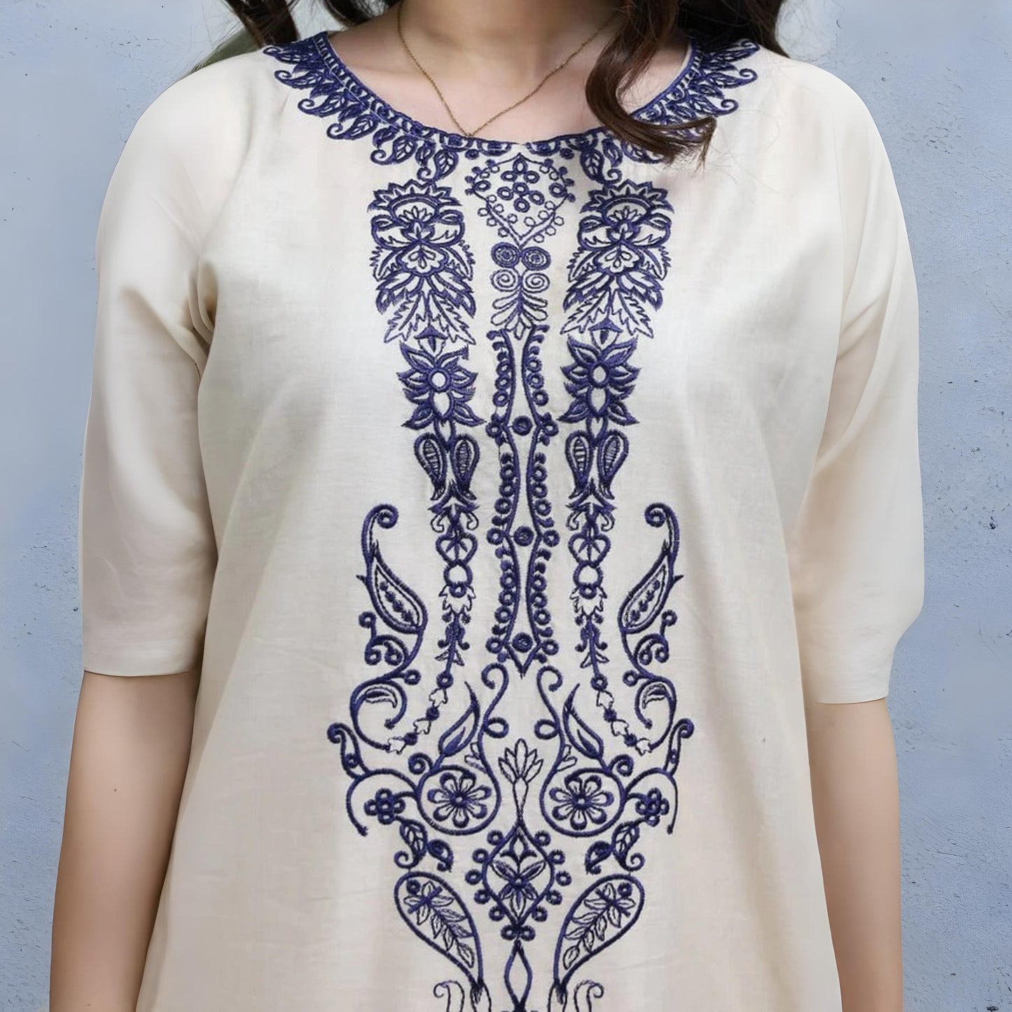 Ivory Elegance - Stitched 3 Pc Suit