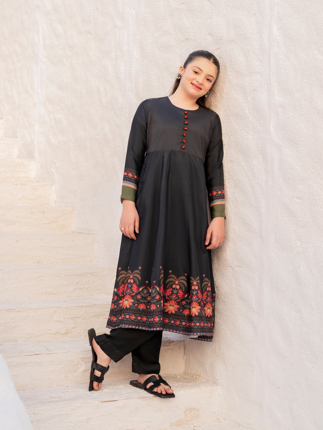 Noir Petale - Stitched 2 Pc Suit