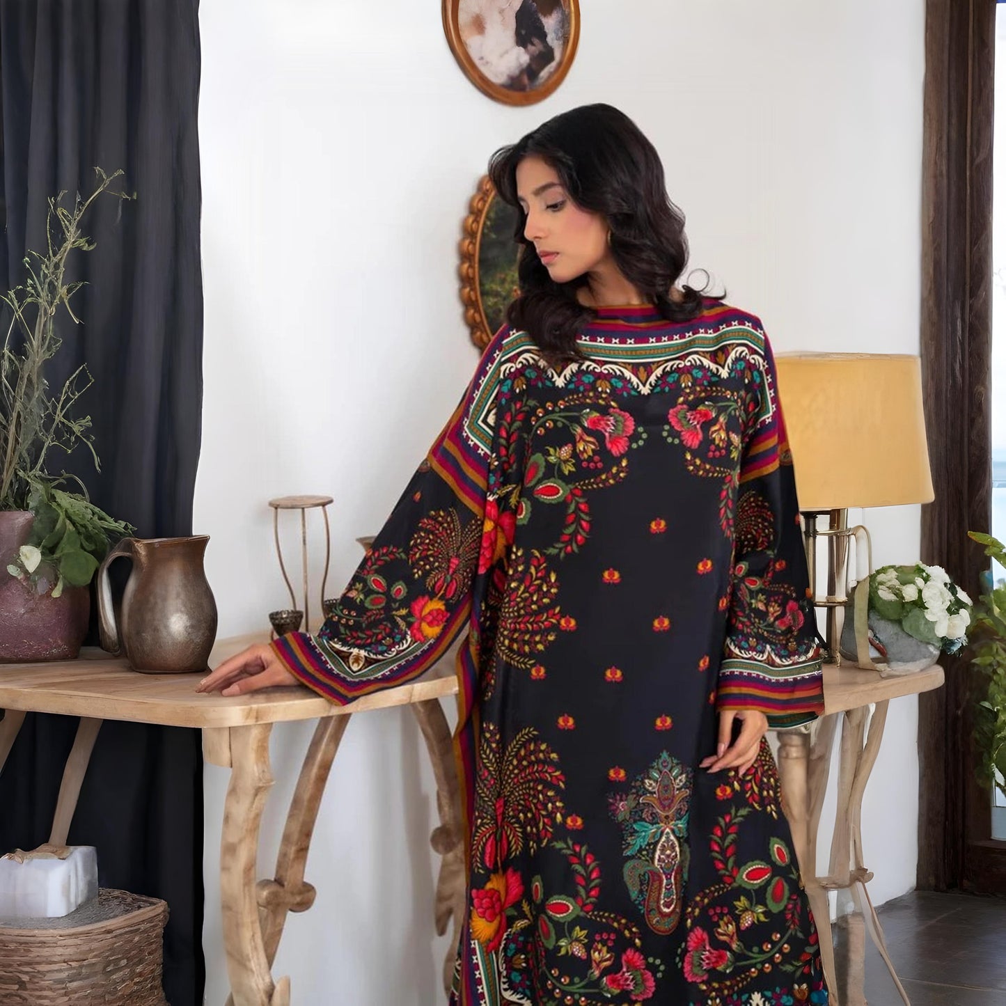 Zarqa - Stitched 3 Pc Suit