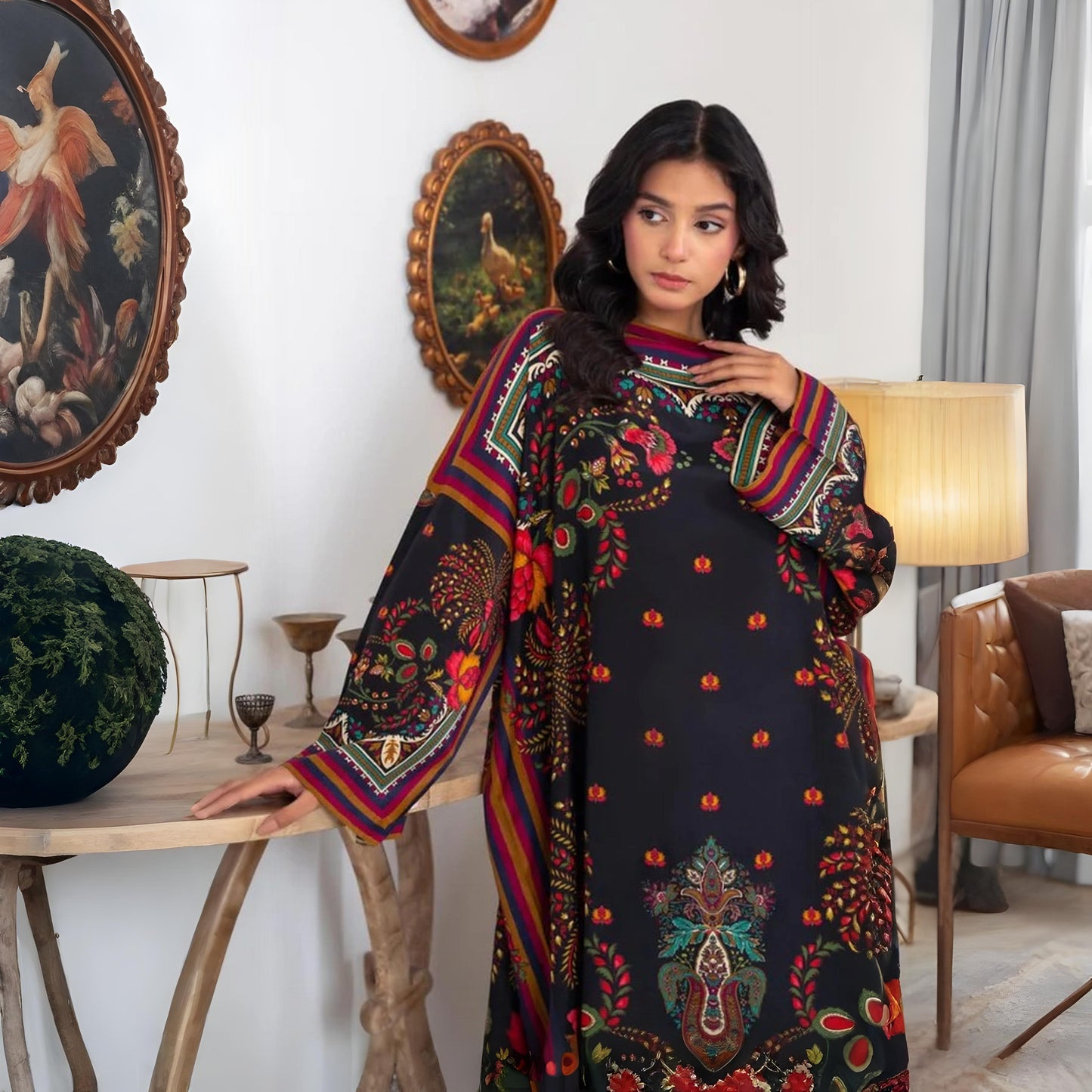 Zarqa - Stitched 3 Pc Suit