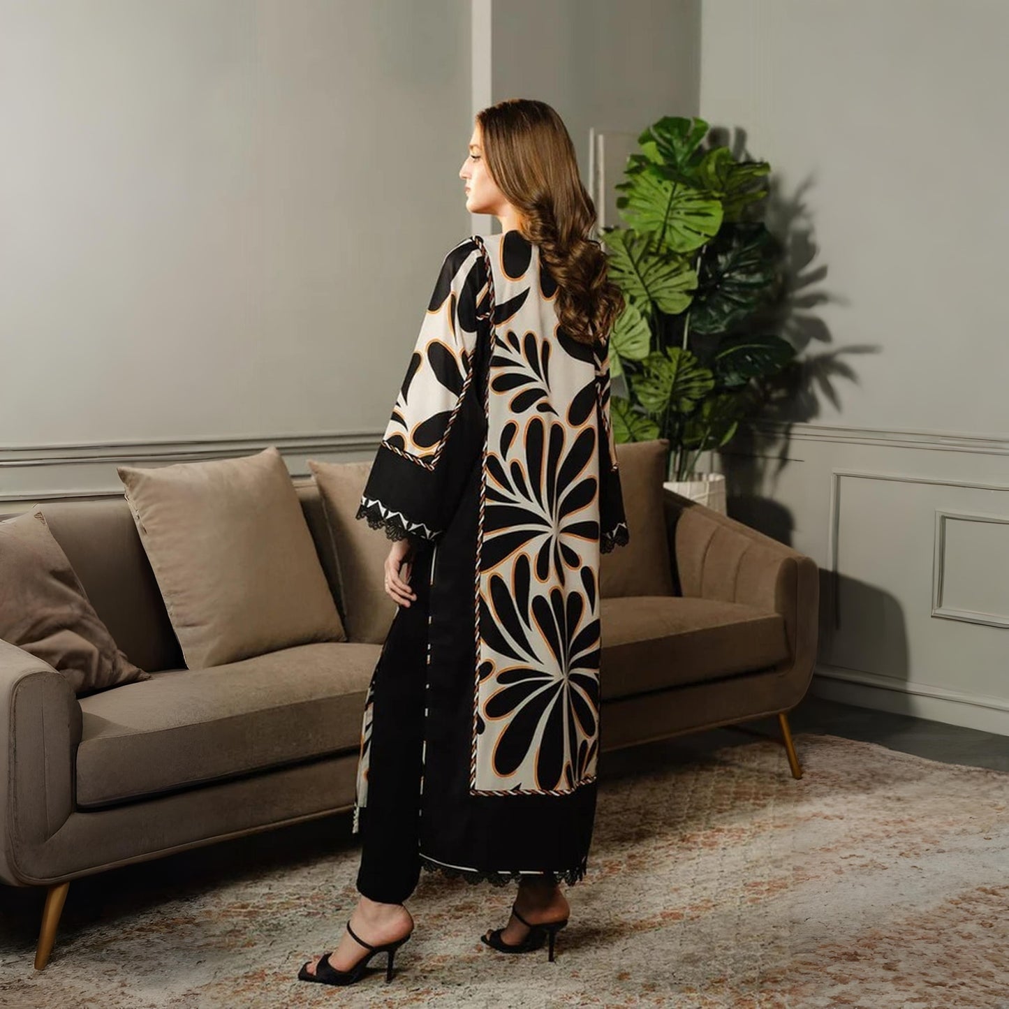 Lulusar black - Stitched 2 Pc Suit