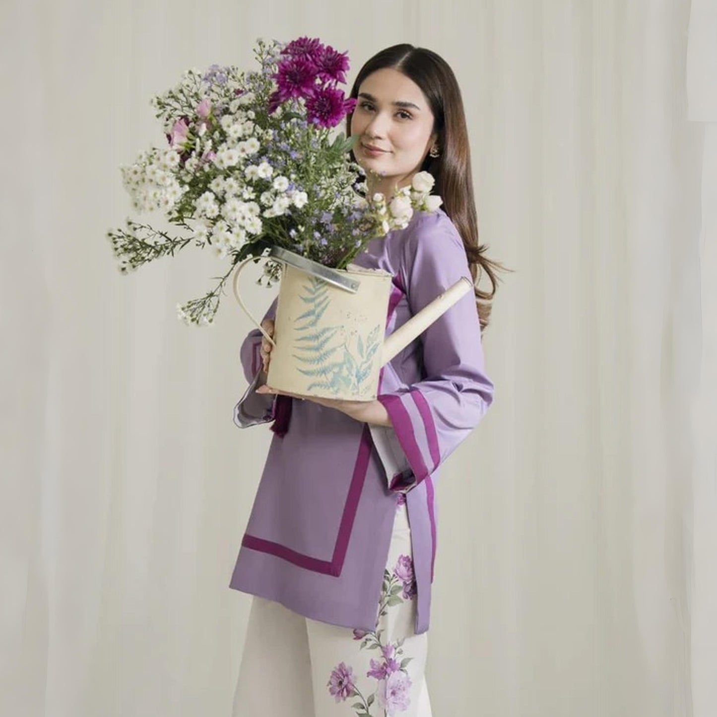 Lavender - Stitched 3 Pc Suit