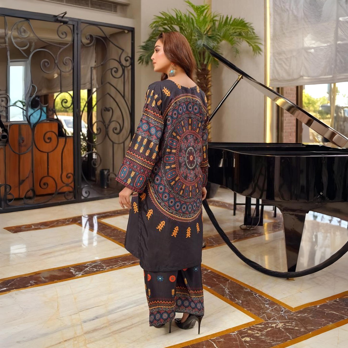 Khaddi Black - Stitched 2 Pc Suit