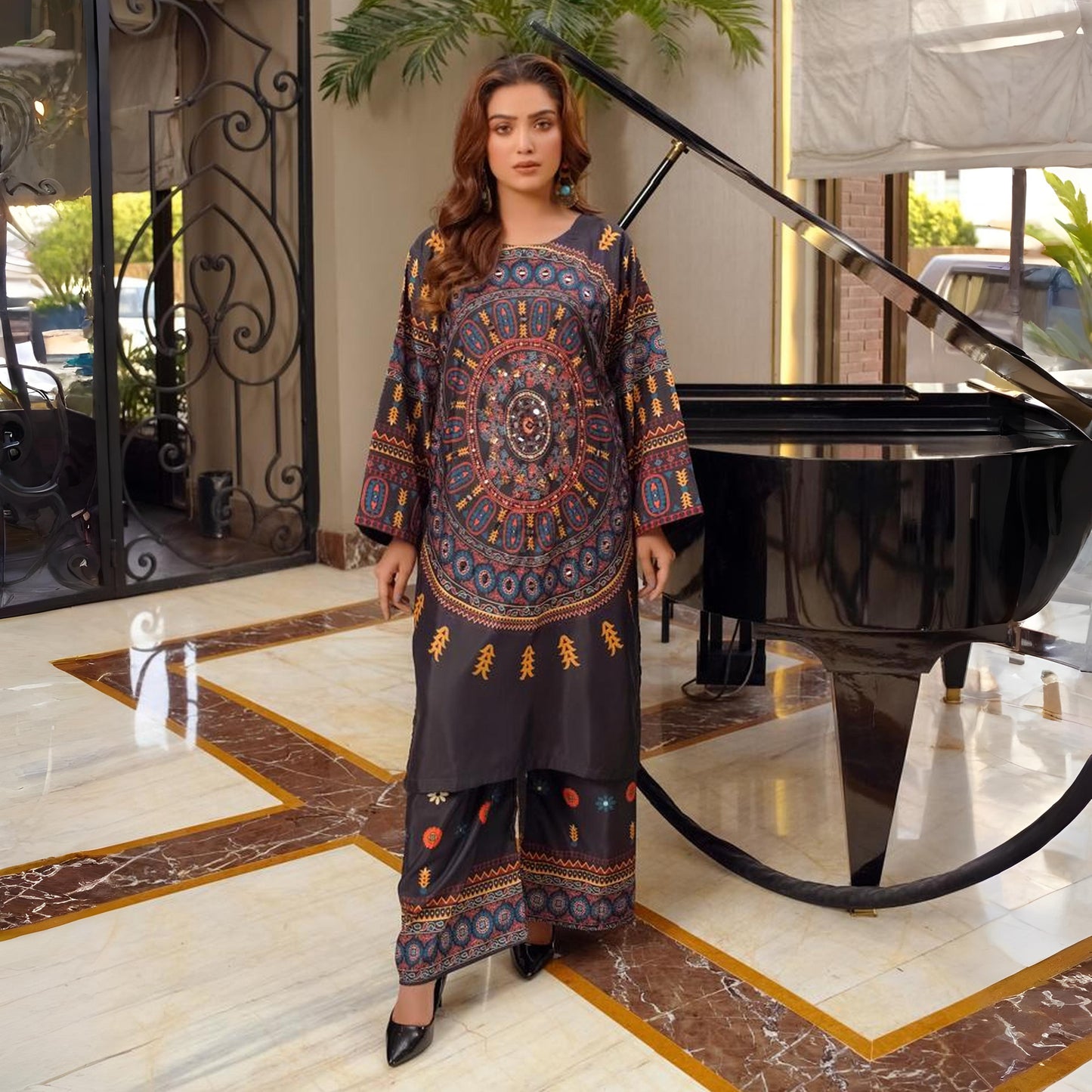 Khaddi Black - Stitched 2 Pc Suit