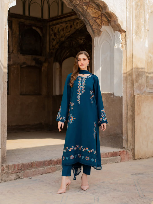 Sapphire Dusk – 3PC Stitched Suit