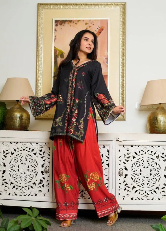 ETHNIC (BLACK & RED STITCHED 2PC)