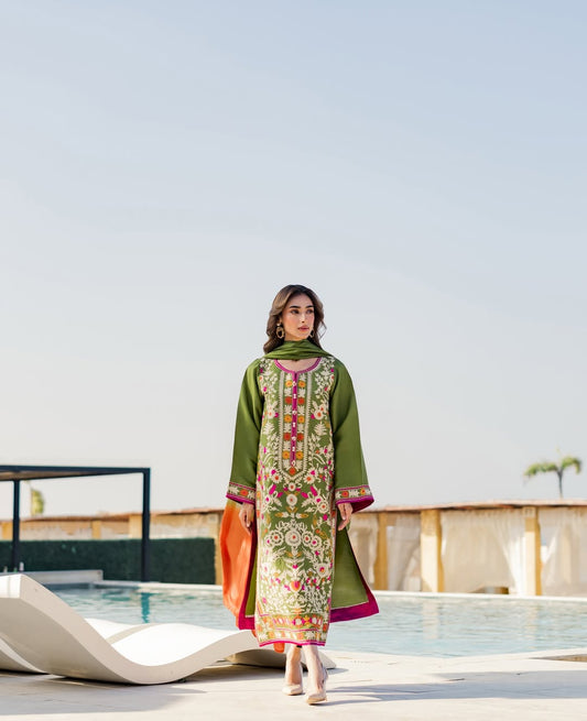 AROOSA (Embroided stitched 3 PCS)