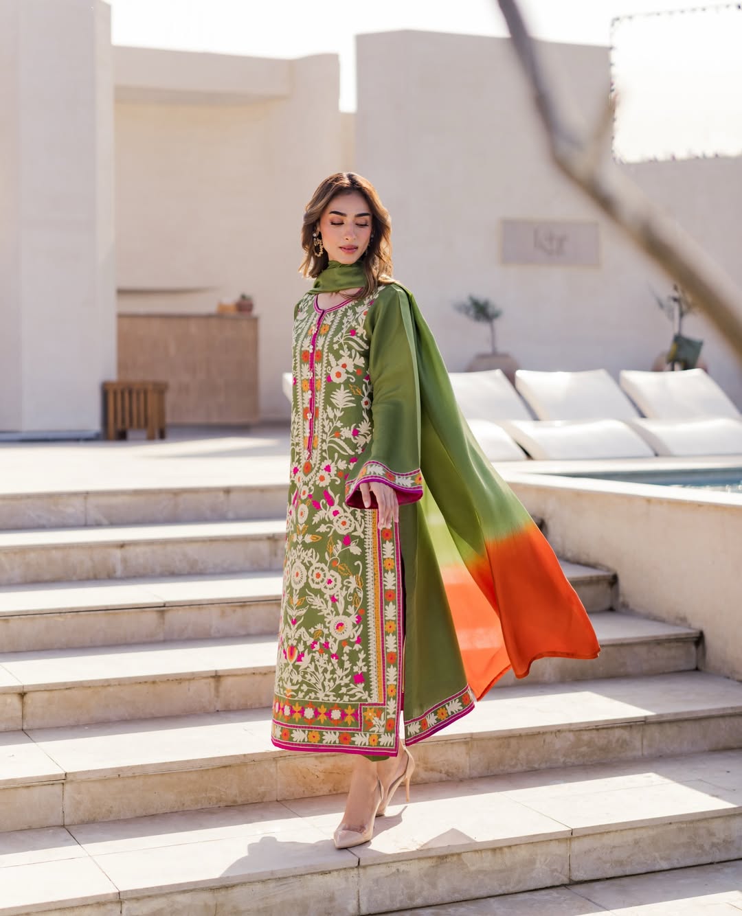 AROOSA (Embroided stitched 3 PCS)